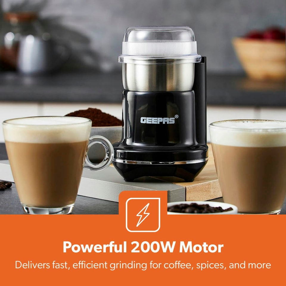 image 1 of GEEPAS Coffee Grinder | 200W Electric Coffee Grinder , Black