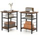 image 1 of COSTWAY 2PCS End Table Height Adjustable 3-Tier Side Table Brown
