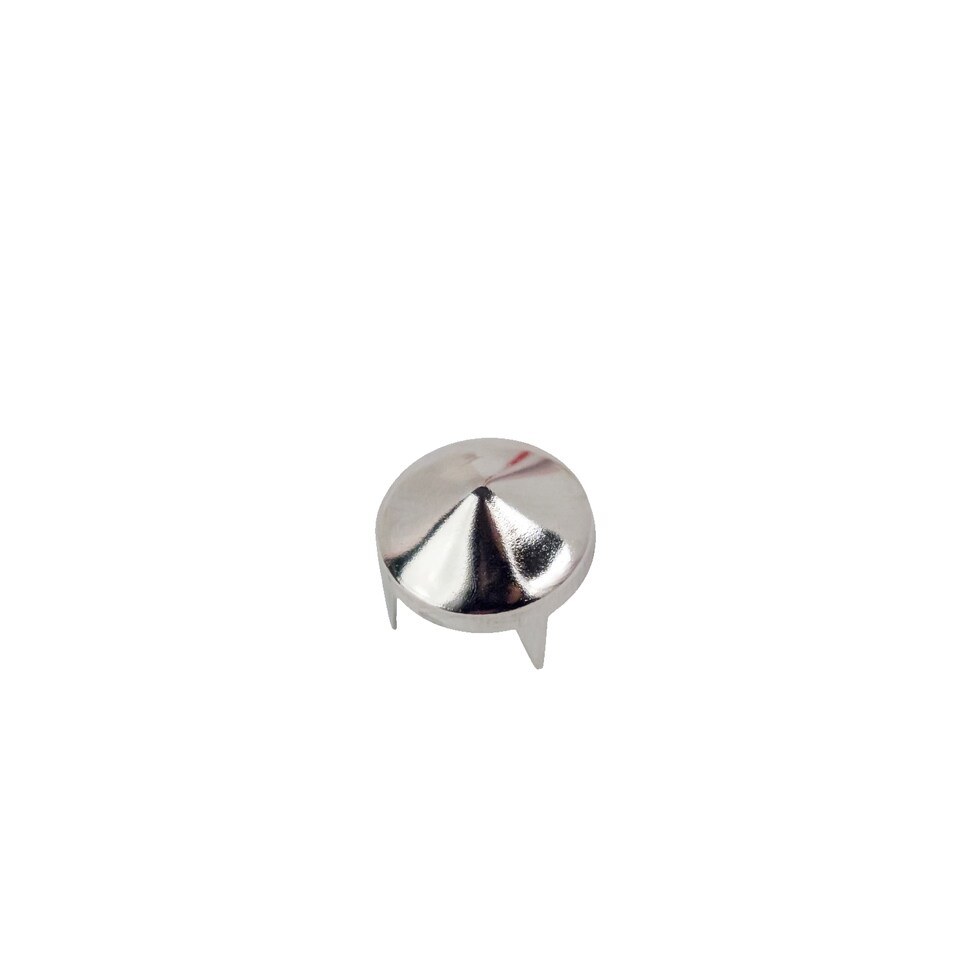 image 1 of 6.5mm Silver Low Cone Punk Studs Hand Pressed Leather Rivets