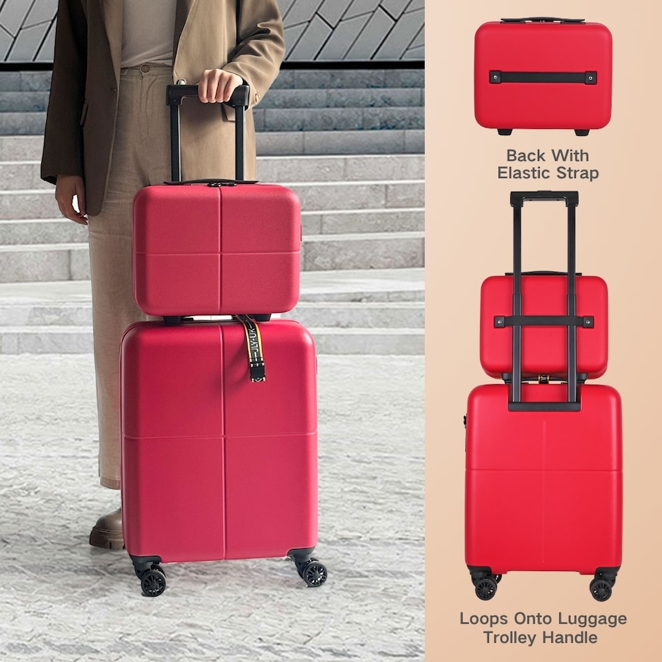 image 1 of Premium 100% Makrolon PC 2 PCS Suitcase Set | Vanity + Cabin Luggage
