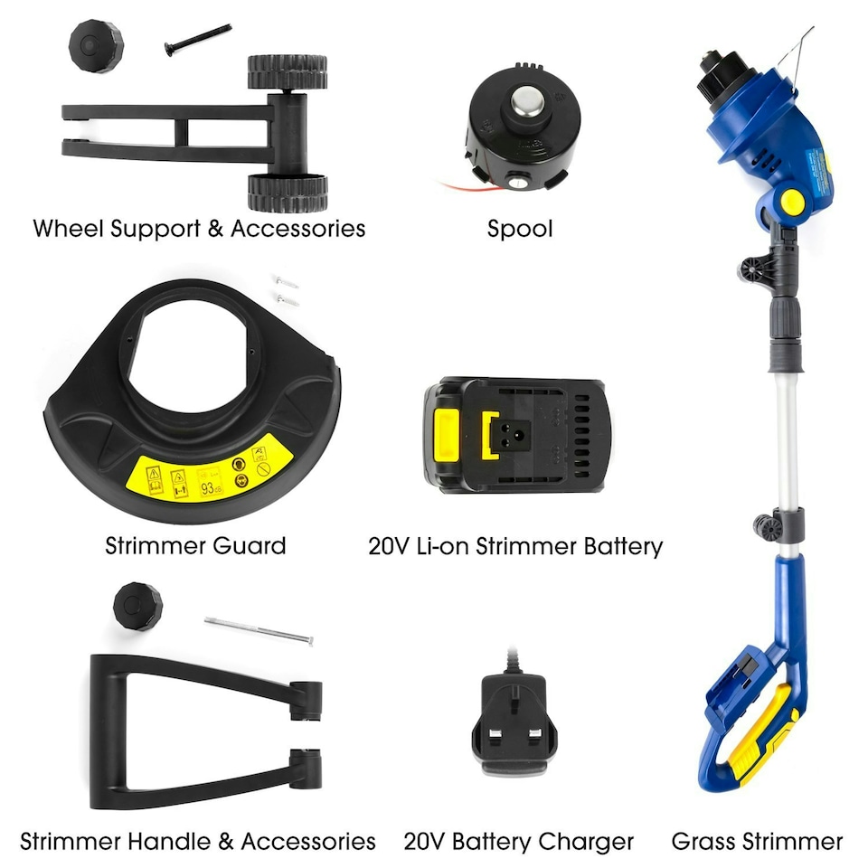 image 1 of Skotek 20V Cordless Strimmer,1 Spool, 1 Battery & 1 Charger