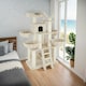 image 9 of Cat Tree Gismo - 195 cm tall, sisal cat scratching posts, toy balls and anti-tip | Cream | beige/white | 1