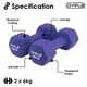 image 9 of Pair of 6kg Hex Anti Roll Neoprene Non Slip Hand Dumbbells Workout Weights