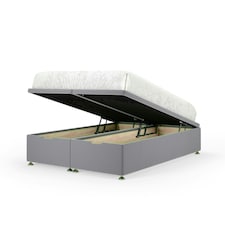 Silver Plush Velvet Ottoman Base King Size | Multi