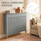 image 5 of HOMCOM Large Radiator Cover with Drawers and Vertical Slats 119 x 19 x 93 cm