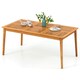 image 1 of COSTWAY Patio Table Outdoor Dining Table for 6 People Brown