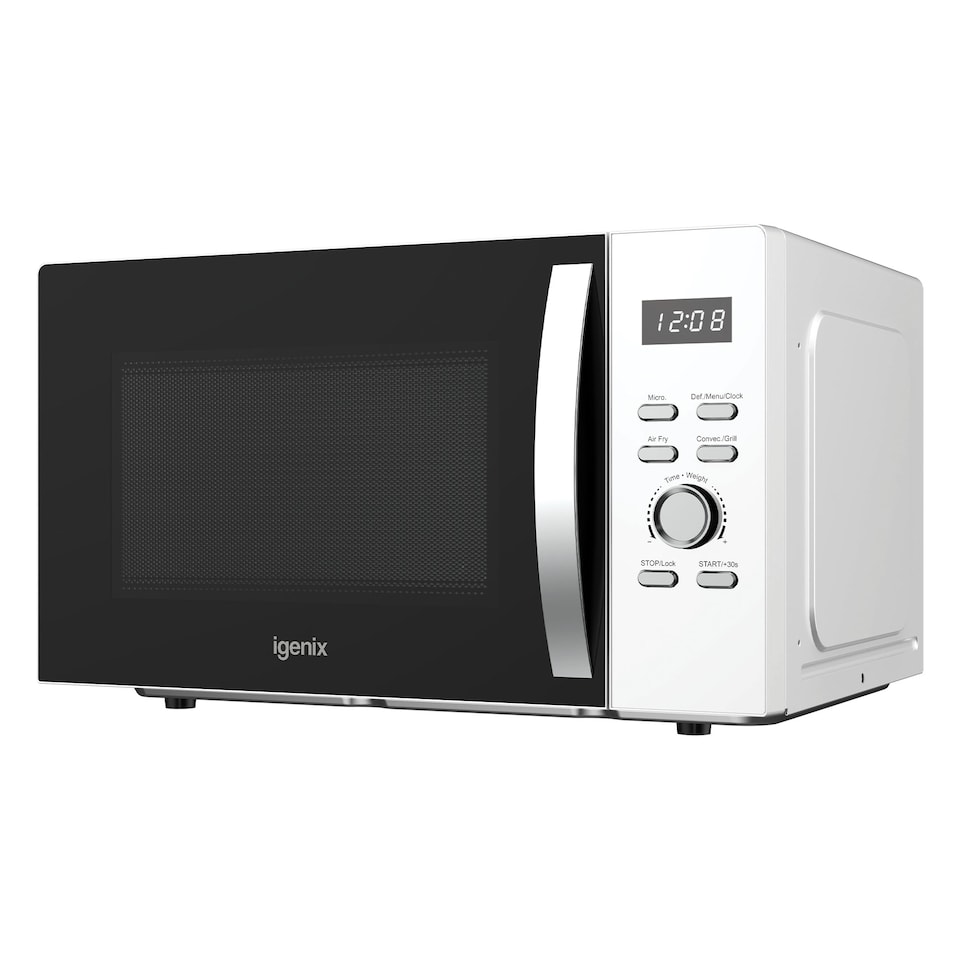 image 1 of Digital Microwave, 25 Litre, 60 Min Timer, Air Fryer Function, 850W, White, IGMC02580W