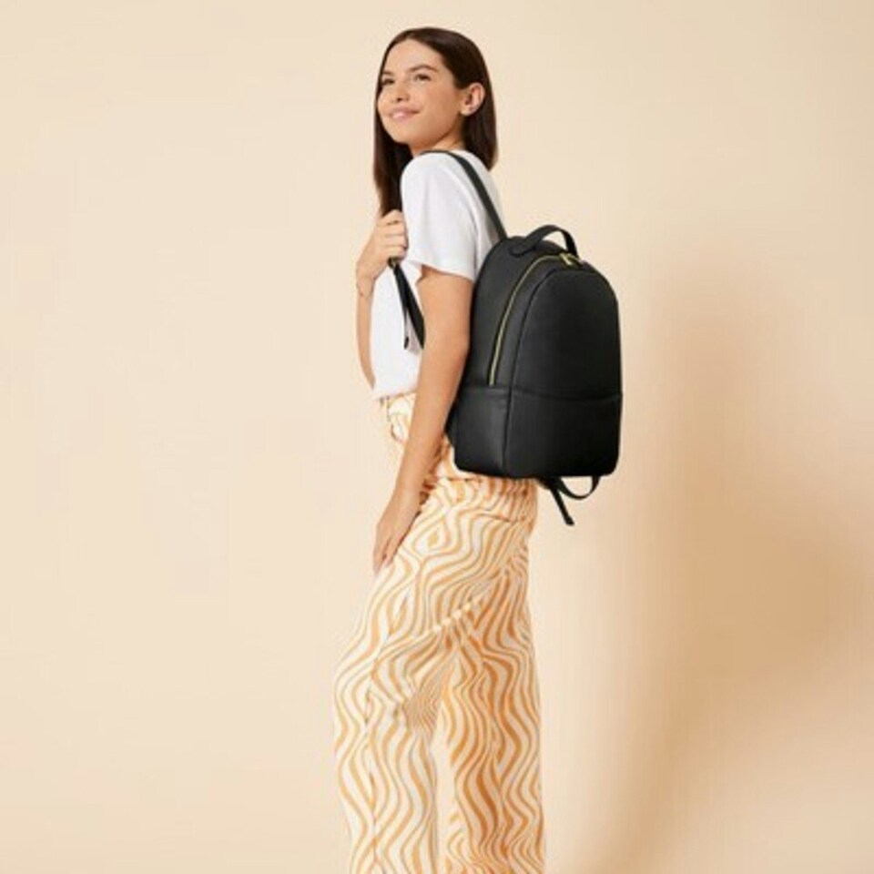 image 1 of Bagbase Womens/Ladies Boutique Leather-Look PU Backpack - Black - One Size