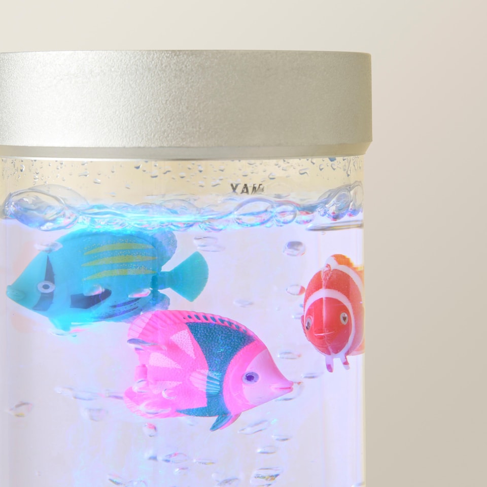 image 1 of ValueLights 32cm Colour Changing Bubble Fish Table Lamp