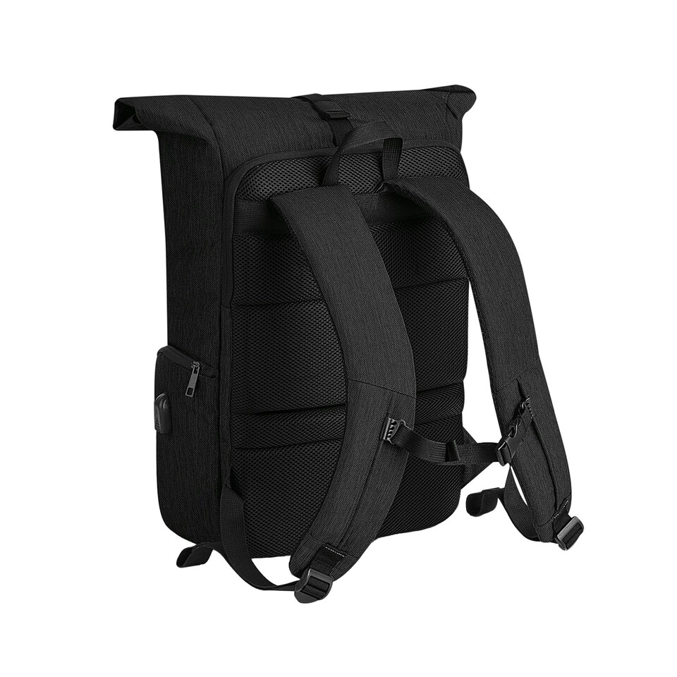 image 1 of Quadra Q-tech Charge Roll Up Hiking Backpack - Black - One Size