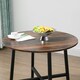 image 8 of HOMCOM 80cm Round Kitchen Table, Dining Table for Small Spaces, Steel Leg