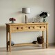 image 1 of Pine Hallway Console Table With 2 Drawers Brown Brown