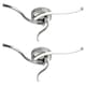 image 1 of First Choice Lighting Set of 2 Ara Chrome LED Flush Ceiling Lights Chrome