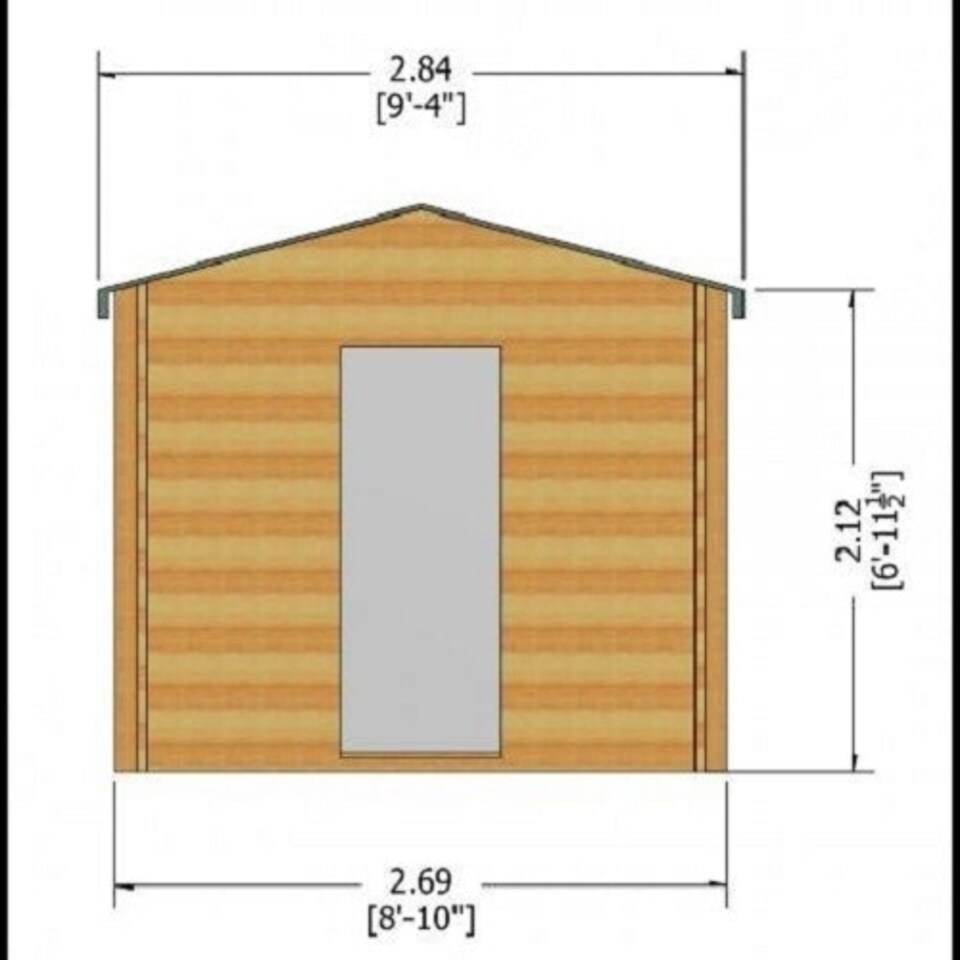 image 1 of Camelot Log Cabin Home Office Garden Room Approx 9 x 9 Feet | Brown