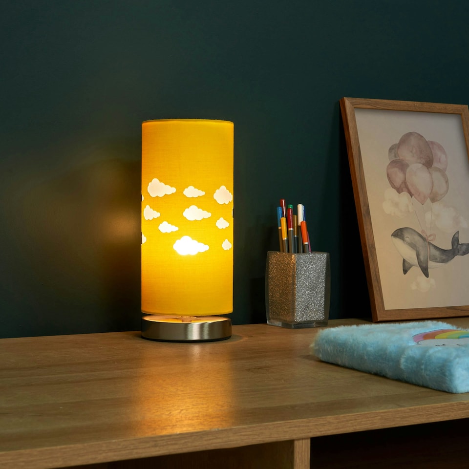 image 1 of BHS Glow Kid's LED Clouds Table Lamp, Ochre