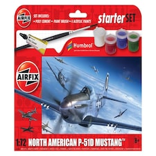 Airfix US North American P-51D Mustang Starter Set (1:72 Scale)