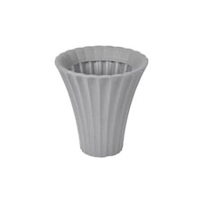 Large Flower-Shaped Plastic Planters | Grey | Grey & Set of 1 | 1