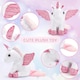 image 3 of Unicorn Plush Toy Set Girls Gift Soft Cuddly Stuffed Animals Toys, Unicorn Soft Toys with CrossBag Brushes Stickers Coloring Book Pink | A5