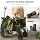 image 4 of Outsunny Folding Wagon Garden Cart Collapsible Camping Trolley for Outdoor