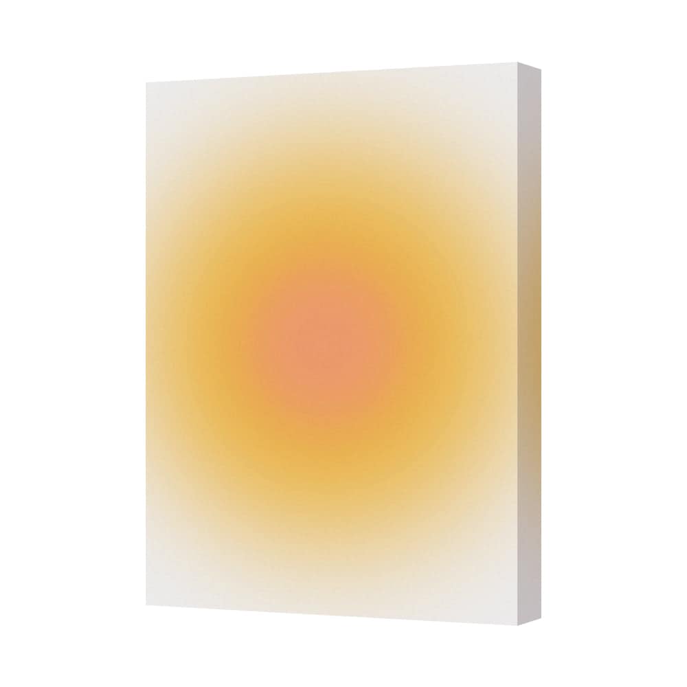 Sunrise Gradient Canvas Wall Art Modern Abstract Yellow Orange Print