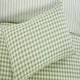image 3 of Gingham Polycotton Check Polycotton Duvet Cover Set With Pillowcase Green | King