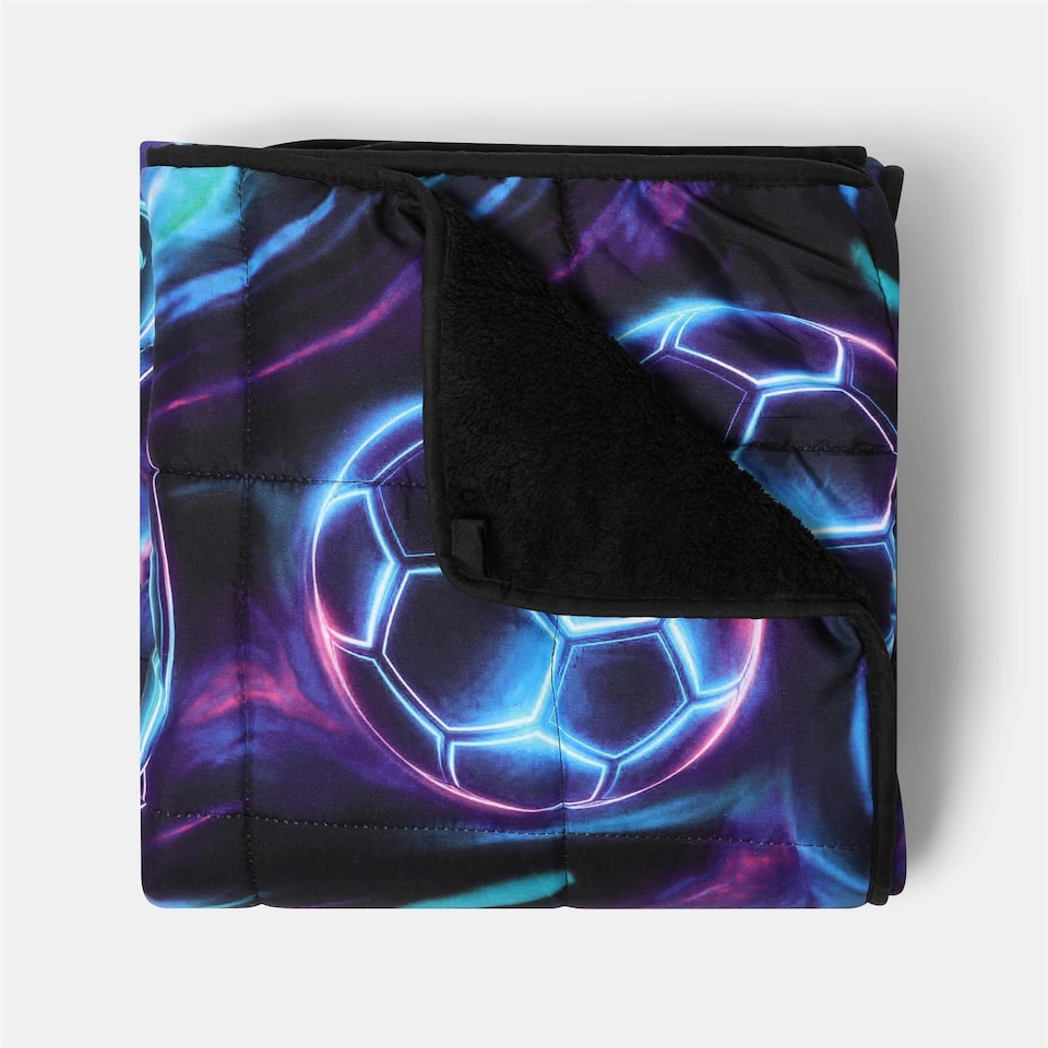 image 1 of OHS Kids Printed 3kg Teddy Fleece Weighted Blanket