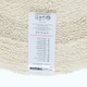 image 3 of Homescapes Luxury Reversible Round Bath Mat - Natural Cream Cream