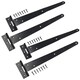 image 1 of 12" (300mm) Heavy Duty T Tee Hinges for Doors + Gates with Fixing Screws 4pc Black
