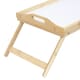 image 4 of Folding Wooden Bamboo Breakfast in Bed Lap Tray | Brown