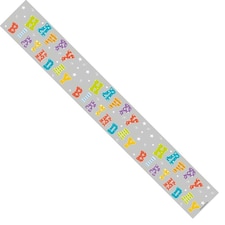 Apac Happy Birthday Banner - Grey/Multicoloured - One Size