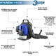 image 2 of Hyundai 52cc Backpack Petrol Leaf Blower, 170mph Air Speed, 2-Stroke HYB5200