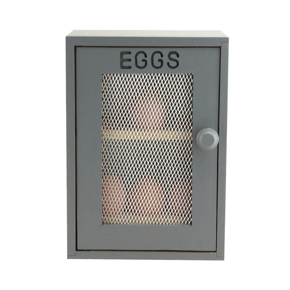image 1 of Apollo Rubber Wood Egg Cabinet Charcoal