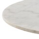image 3 of Corby Round Dining Table with White Polished Marble Top & Black Base
