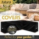 image 4 of Futura V Shape 260x210x80cm Waterproof Garden Furniture Cover 420D Black | 260x210x80cm