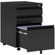 image 9 of Vinsetto 3 Drawer File Cabinet, Lockable Metal Filling Cabinet, Black