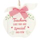 image 3 of Something Different Teachers Like You Apple Hanging Sign - Red - One Size