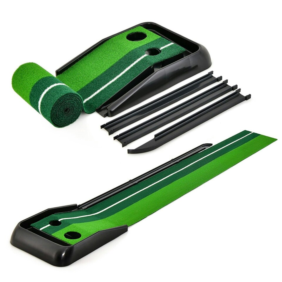 image 1 of COSTWAY 250CM Putting Professional Golf Practice Turf