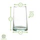 image 3 of Nicola Spring Merzouga Recycled Highball Glasses - 320ml - Green - Pack of 6 - Highballs Drinking Glasses Glassware Set Green