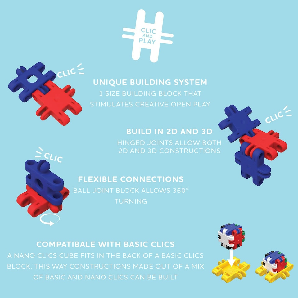 image 1 of Nano Clics Creative Builder 5 in 1 - 500 Pieces