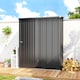 image 8 of Outsunny 5ft x 3ft Lean to Garden Shed, Metal Outdoor Storage Shed with Single Lockable Door, Tool Storage Shed for Garden, Patio, Black