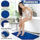 image 3 of VELVETIO Bath Mat Set Greek Pattern Anti Slip Memory Foam Toilet Rug Blue | Royal Blue