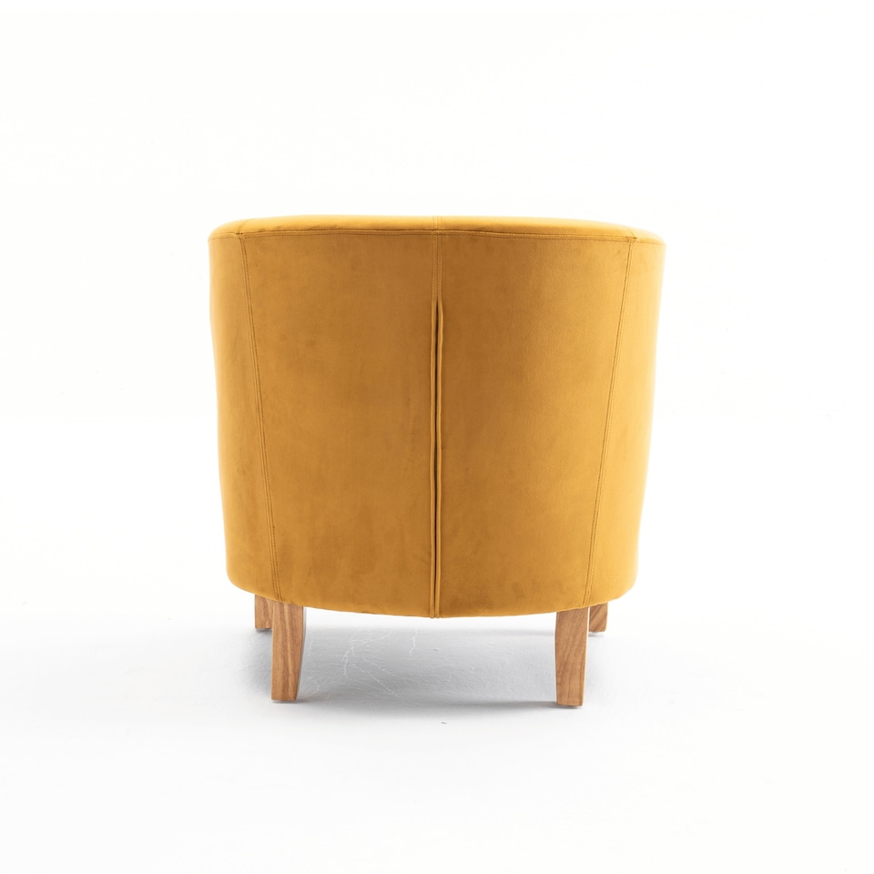 image 1 of Velvet Fabric Tub Chair Sofa Armchair Modern Office Reception Living Room