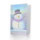 image 2 of Greeting Card Cute Snowman Pastel Purple Winter Countryside Blank For Him Or Her Art Xmas Christmas Card