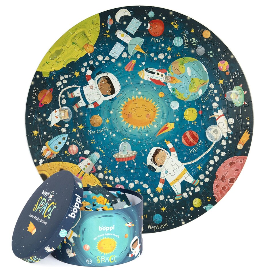 image 1 of boppi 150 Piece Round Jigsaw Puzzle - Space