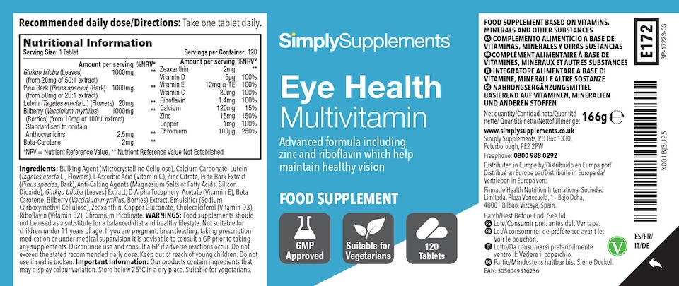 image 1 of Eye Health Multivitamin - 120 Tablets