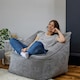 image 2 of icon Natalia Chenille Adults Bean Bag Armchair, Ready Filled Large Beanbag Grey Grey