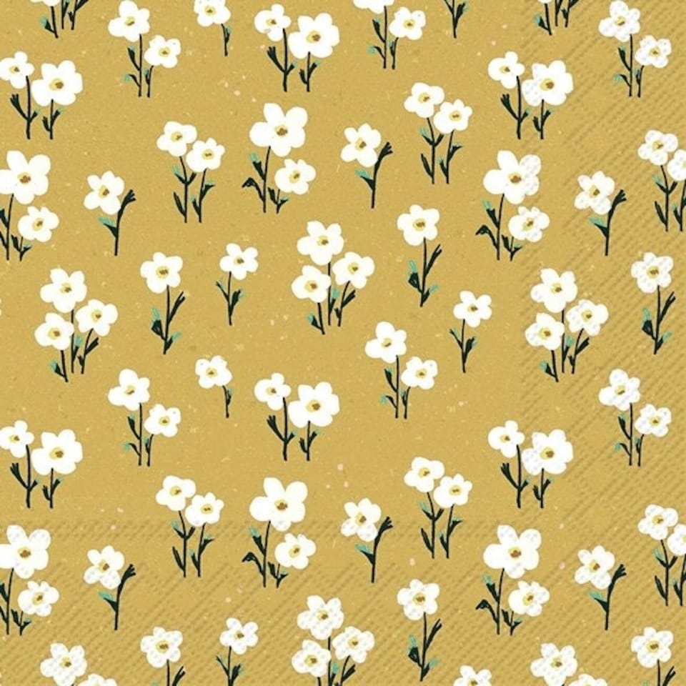 IHR All About Yellow Cocktail Napkin 25cm 3ply 20 Pack