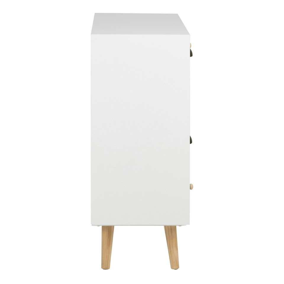image 1 of Thais White Shabby Chic Multi Coloured 11 Drawer Chest