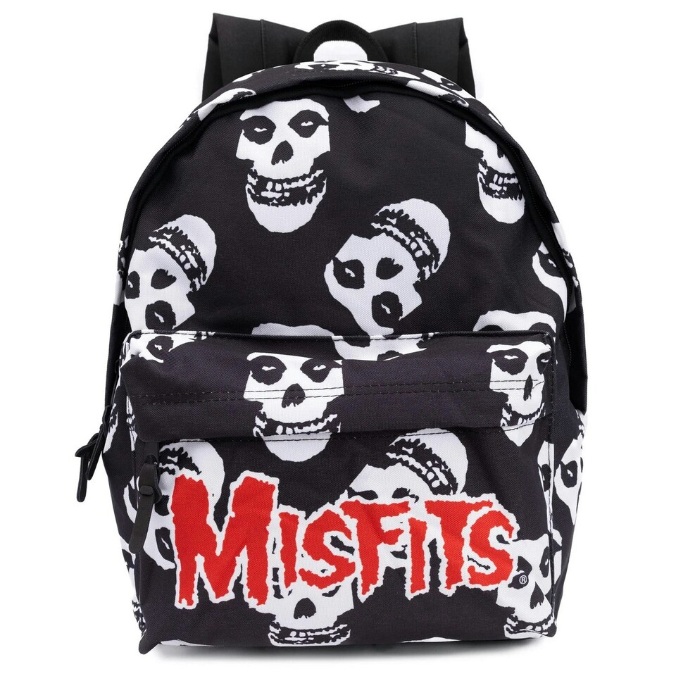image 1 of Misfits Skull Logo Backpack - Black/White/Red - One Size