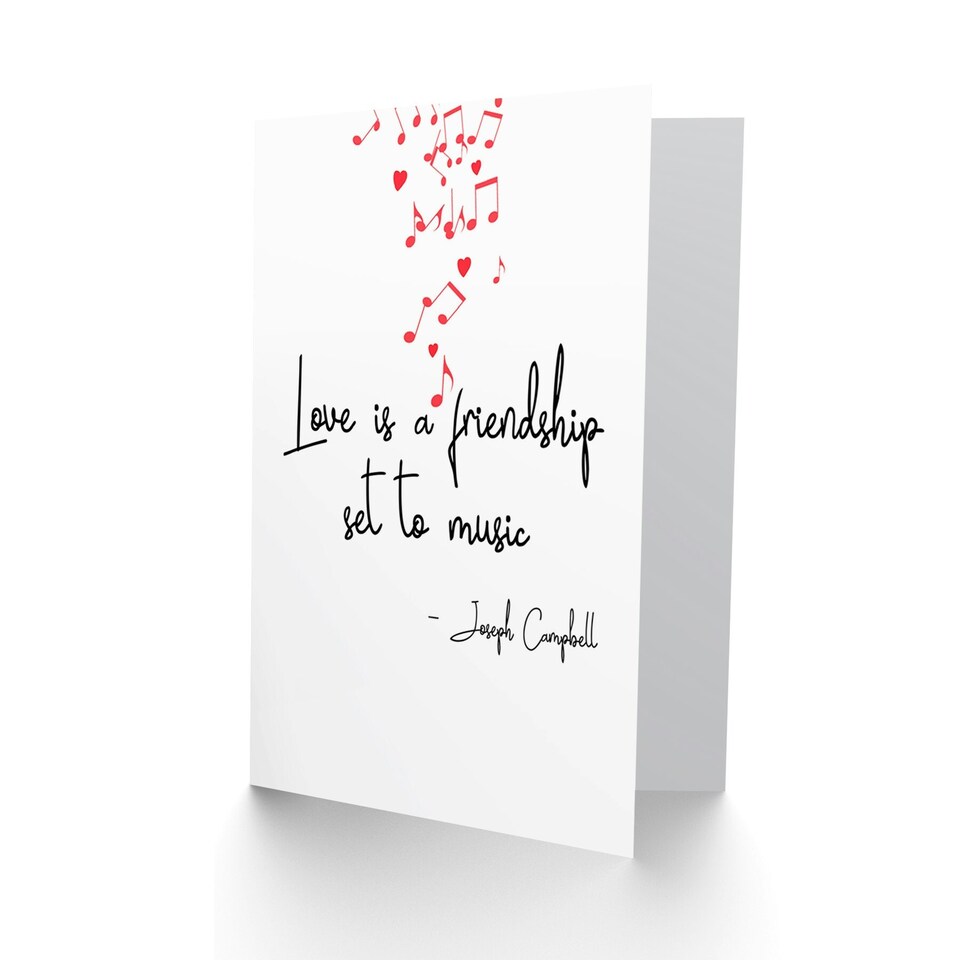 image 1 of Love Is Music Anniversary Valentines Day Card